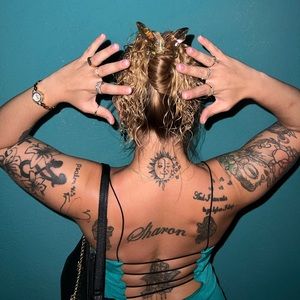 Cute mini dress with cut out back straps